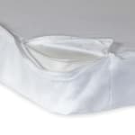 Foundations® SafeFit Zippered Crib Sheet, 100% Cotton, White, 6 Pack